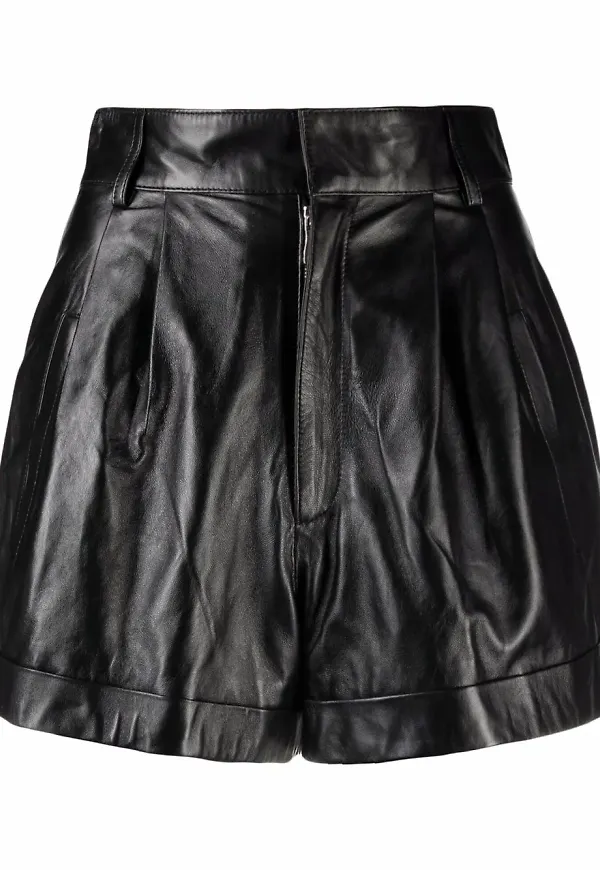 Manokhi Jett lädershorts - Svart