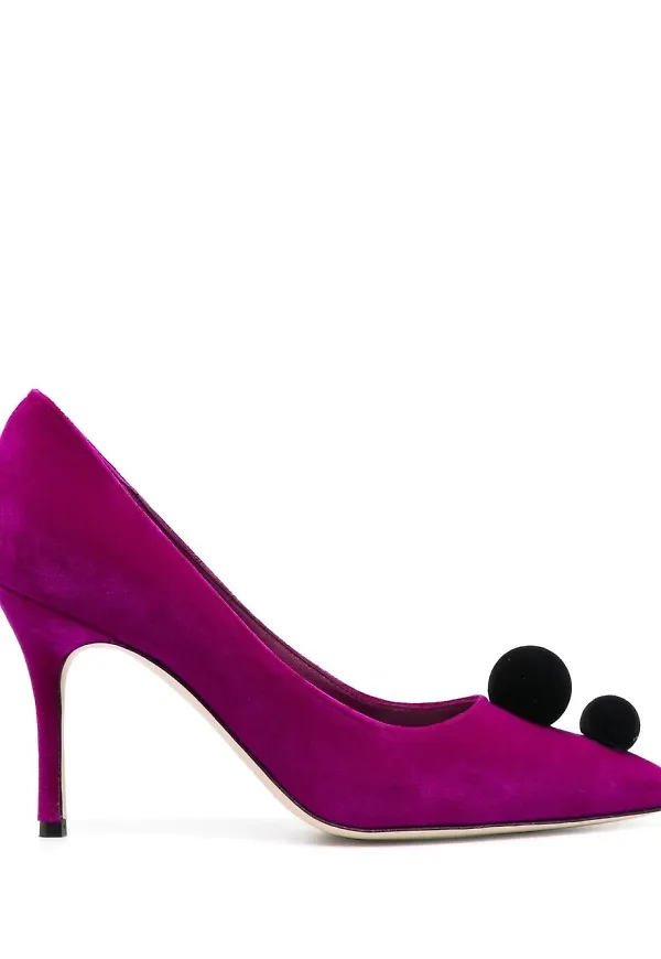Manolo Blahnik 90 mm klackskor med tofs - Lila