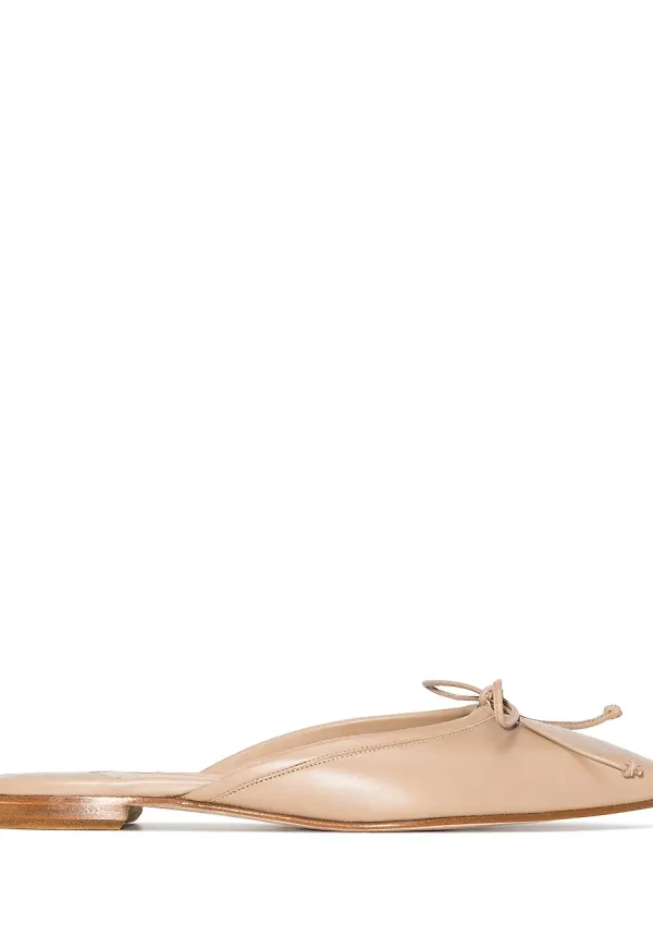 Manolo Blahnik Ballerimu spetsiga slip-ons - Neutral