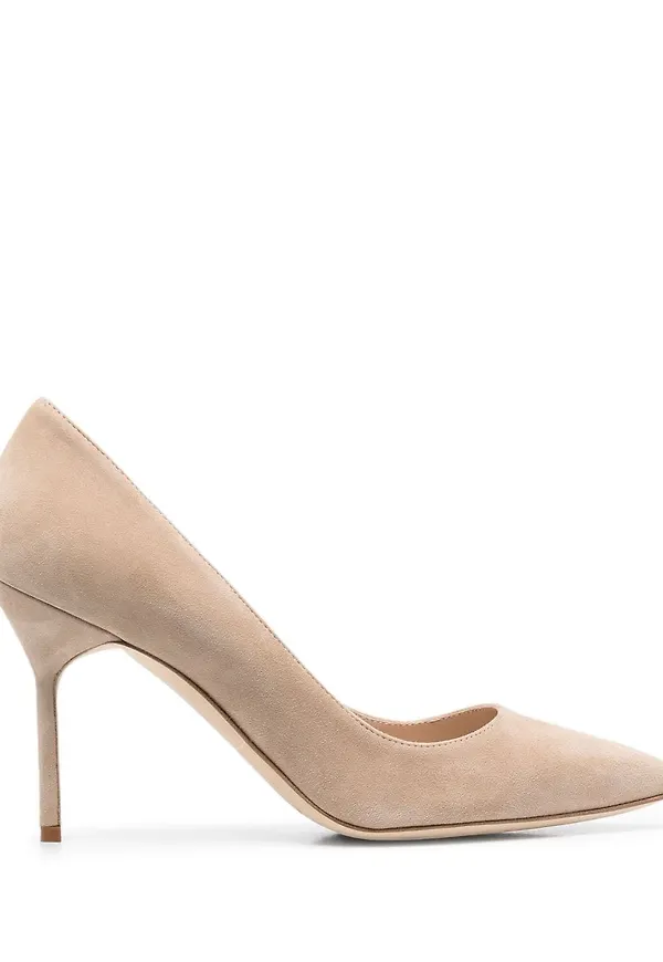 Manolo Blahnik BB spetsiga pumps - Neutral
