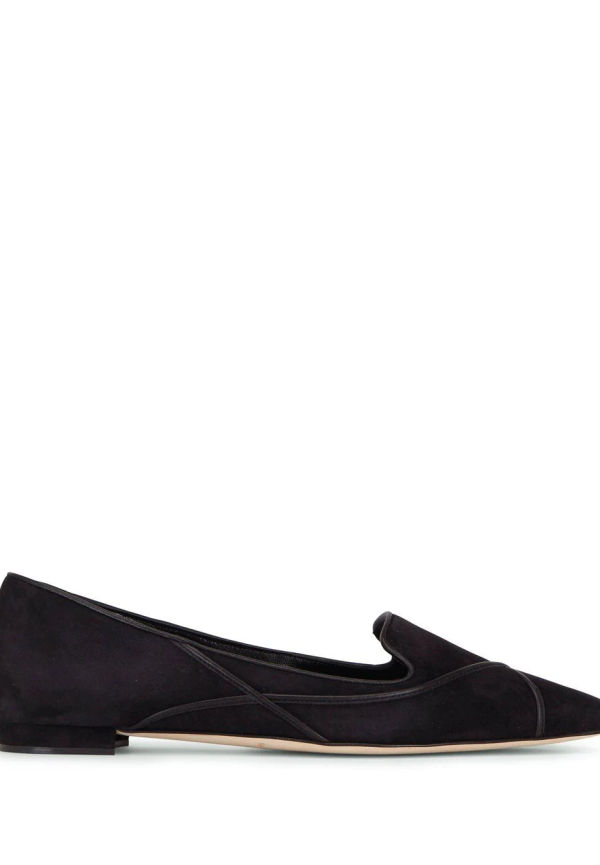 Manolo Blahnik Dore tofflor med spetsig tå - Svart