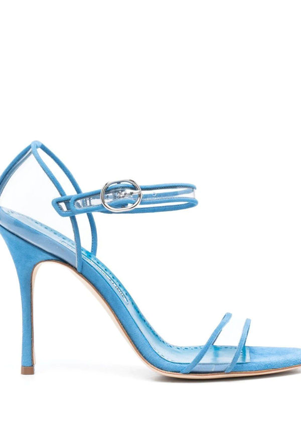 Manolo Blahnik Fersen mockasandaler 105 mm - Blå
