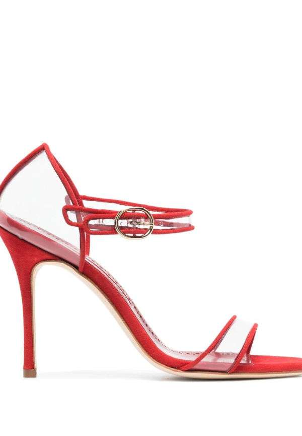 Manolo Blahnik Fersen mockasandaler 105 mm - Röd