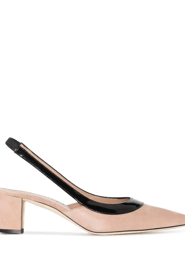 Manolo Blahnik Golpeso 50 mm spetsiga pumps - Vit