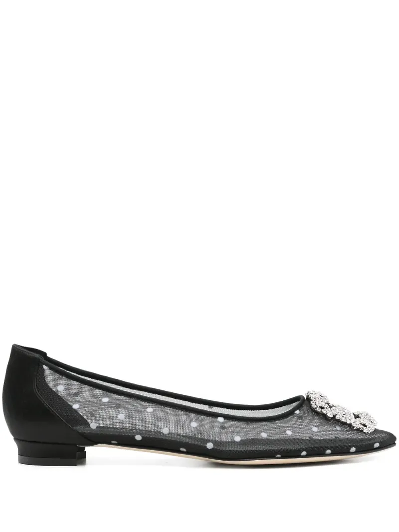 Manolo Blahnik Hangisi ballerinaskor - Svart