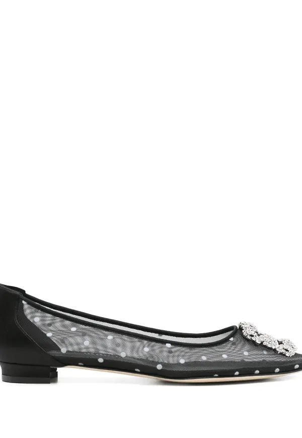 Manolo Blahnik Hangisi ballerinaskor - Svart