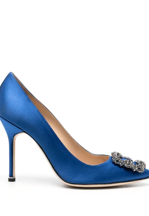 Manolo Blahnik Hangisi pumps 90mm - Blå
