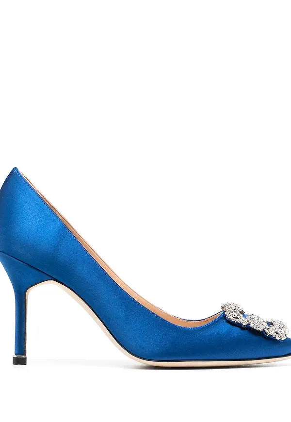 Manolo Blahnik Hangisi pumps 90mm - Blå