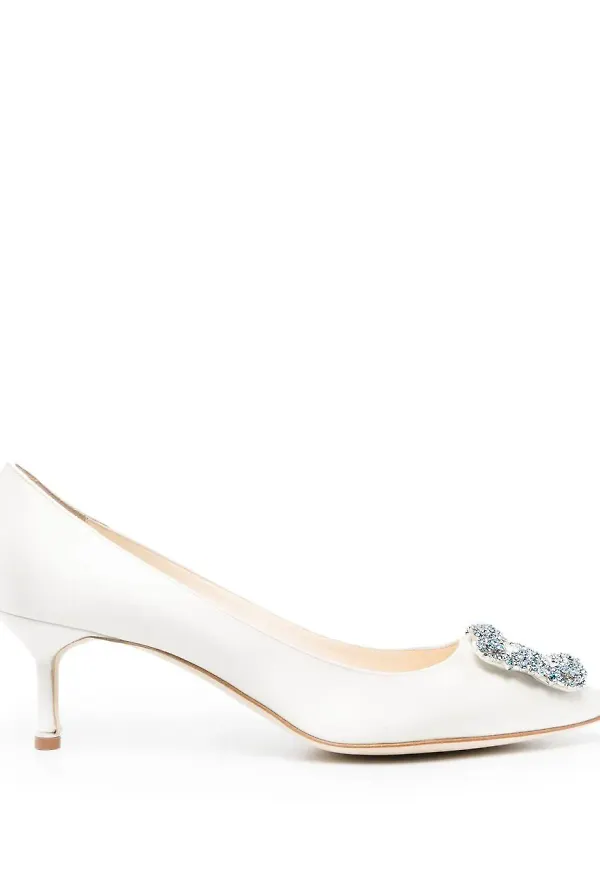 Manolo Blahnik Hangisi pumps med klack - Neutral