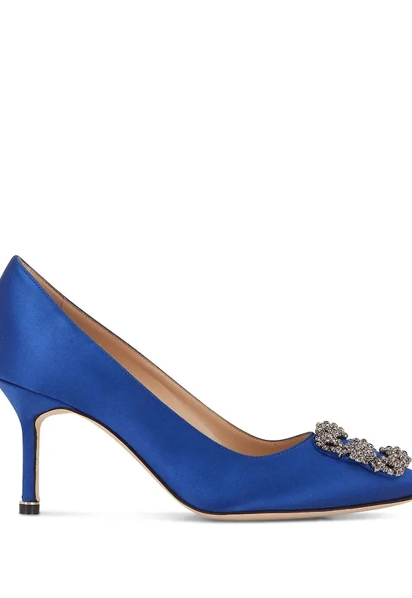 Manolo Blahnik Hangisi spetsiga pumps - Blå
