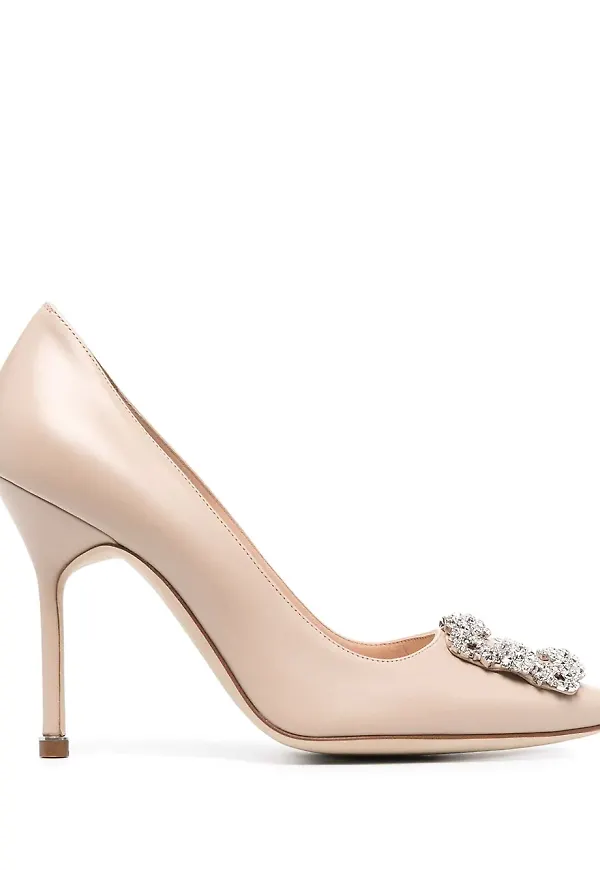 Manolo Blahnik Hangisi spetsiga pumps - Neutral