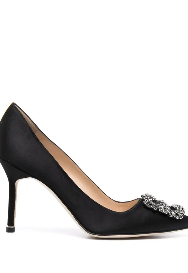 Manolo Blahnik Hangisi spetsiga pumps - Svart
