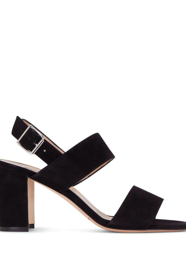Manolo Blahnik Khan slingback-sandaler i mocka - Svart