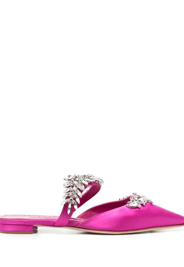 Manolo Blahnik Lurium slip-ons - Rosa