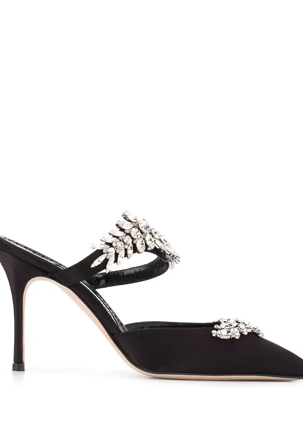 Manolo Blahnik Lurum mule heels - Svart