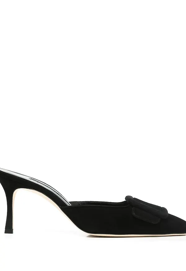 Manolo Blahnik Maysale slip-ons - Svart