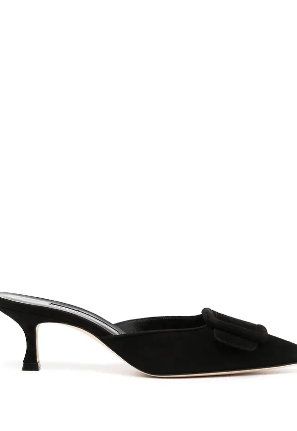 Manolo Blahnik Maysale slip-ons - Svart