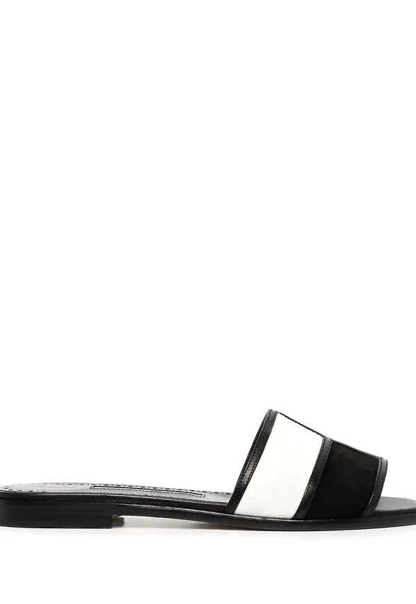 Manolo Blahnik Megacle tvåfärgade sandaler - Svart