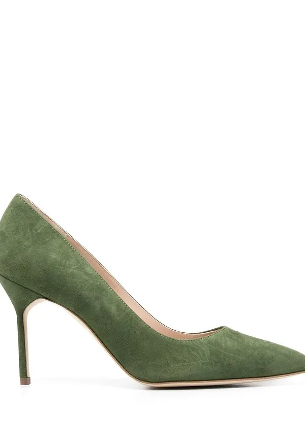 Manolo Blahnik mockapumps 85 mm - Grön