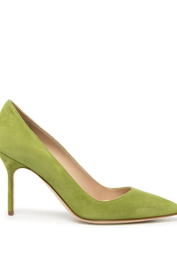 Manolo Blahnik mockapumps 85 mm - Grön
