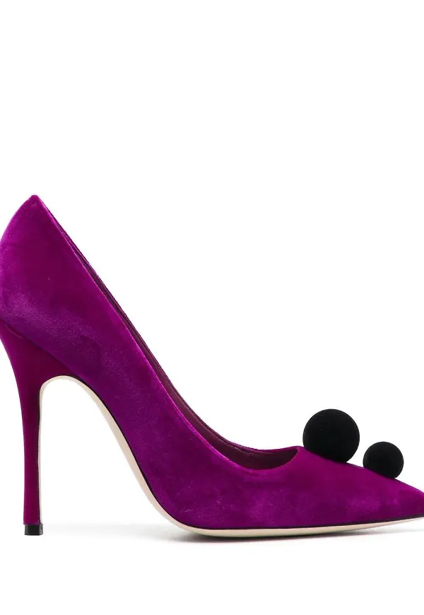 Manolo Blahnik Piera pumps med tofs 120 mm - Lila