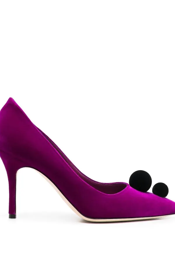 Manolo Blahnik Piera sammetspumps 90 mm - Lila