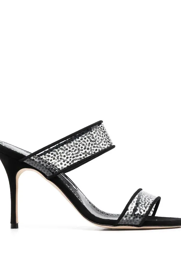 Manolo Blahnik prickiga sandaler - Svart