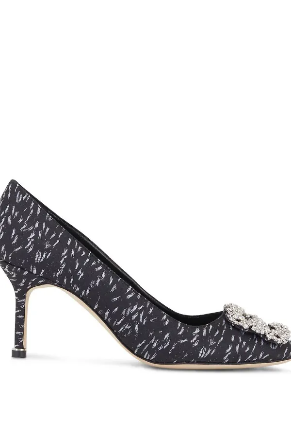 Manolo Blahnik pumps med strasspänne - Svart