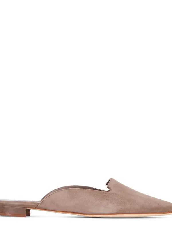 Manolo Blahnik Ruby spetsiga slip-ons - Neutral