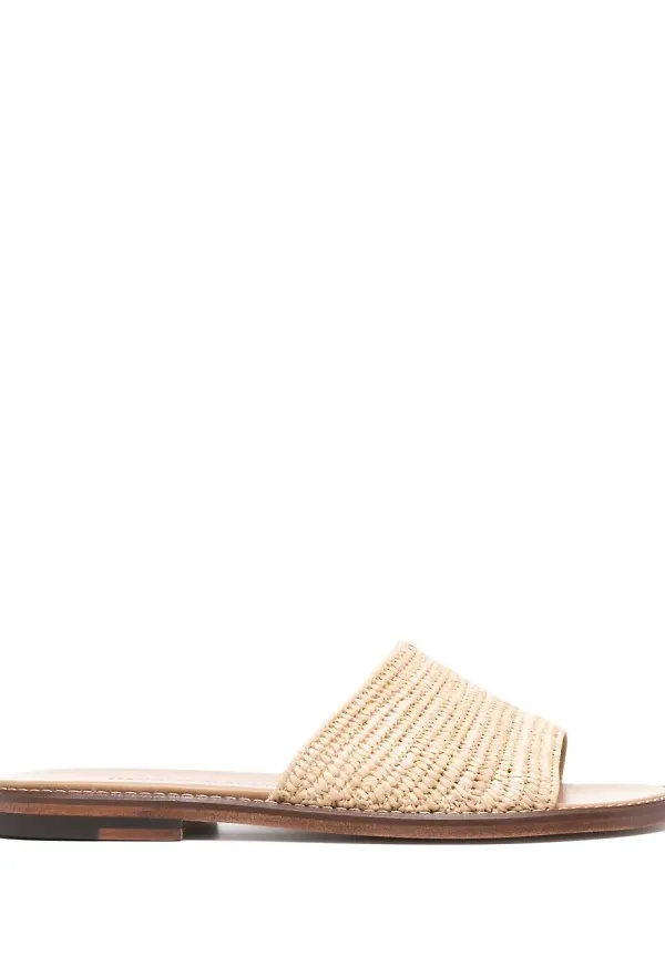Manolo Blahnik Safina vävda sandaler - Neutral