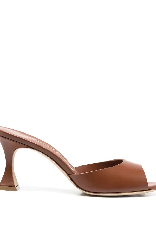 Manolo Blahnik slip-ons med öppen tå - Brun