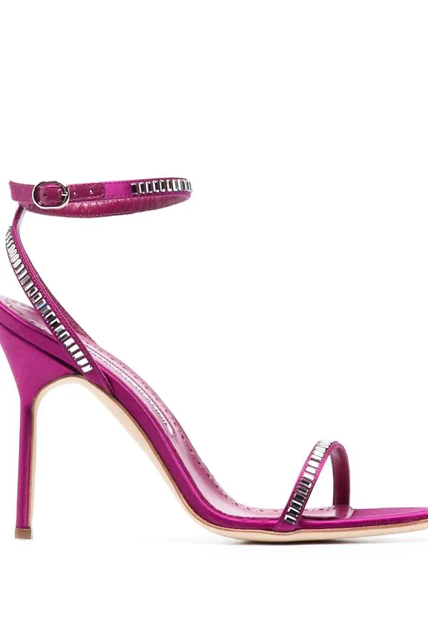Manolo Blahnik stilettsandaler 100 mm - Rosa
