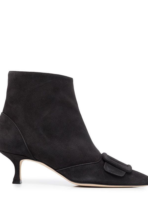 Manolo Blahnik stövletter med tåspänne - Svart