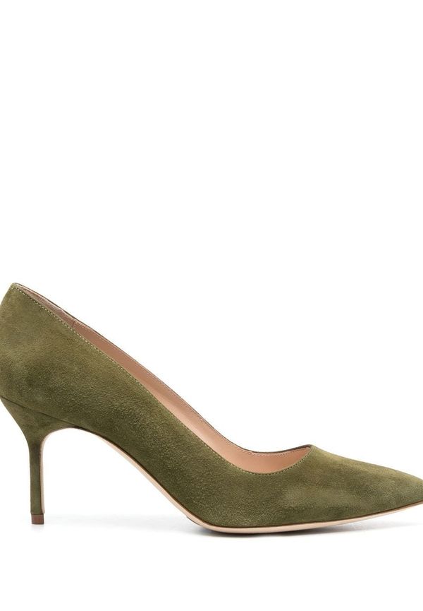 Manolo Blahnik Tora mockapumps 70 mm - Grön