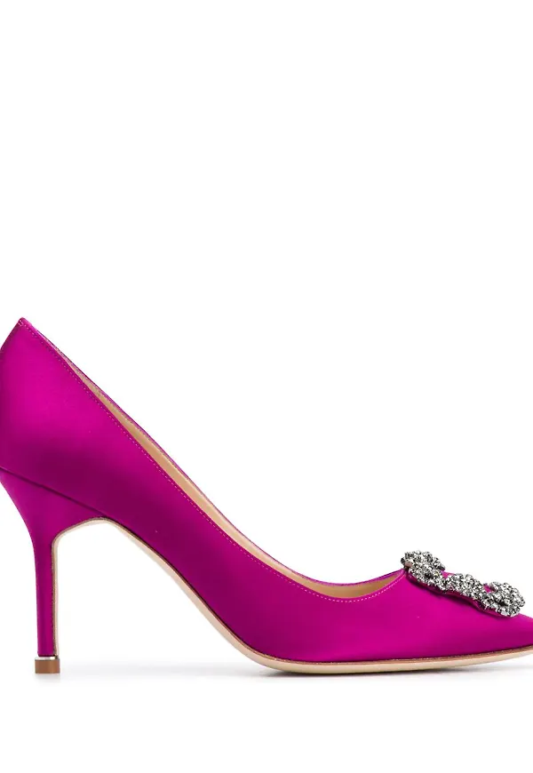 Manolo Blahnik utsmyckade pumps - Rosa