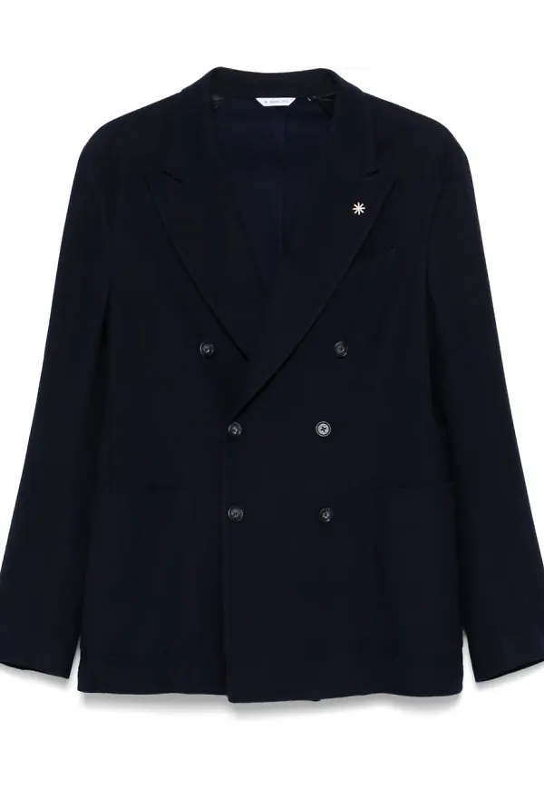 Manuel Ritz dubbelknäppt blazer - Blå