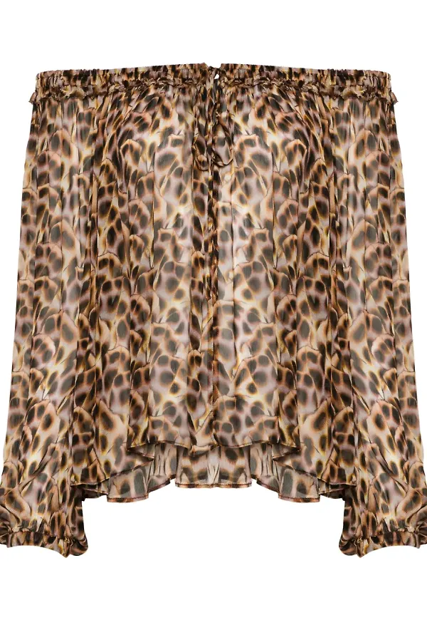 MARANT ÉTOILE baraxlad blus - Brun