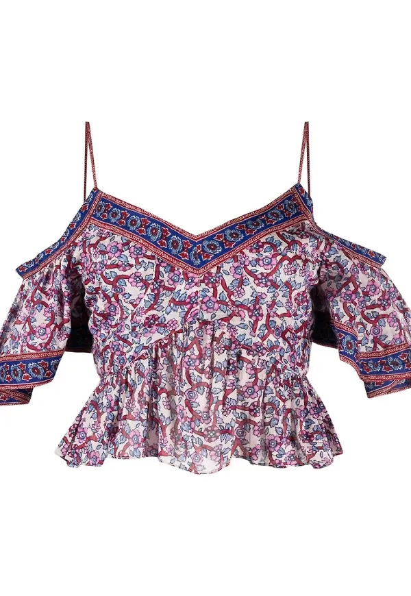 MARANT ÉTOILE Garuva blommig blus - Neutral