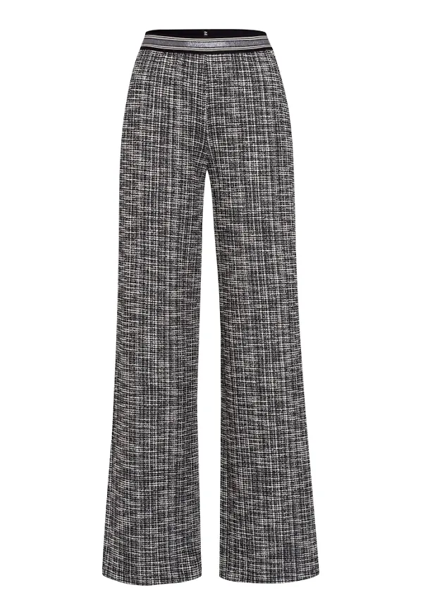 Marc Aurel, Byxor, Dam, S, Läder, Grå Flare Leggings med Elastisk Midja
