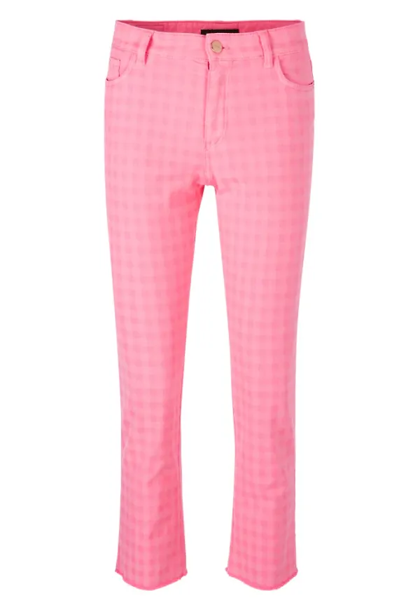 Marc Cain Cropped Trousers Rosa, Dam