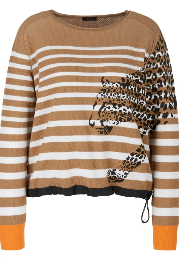 Marc Cain Round-neck Knitwear Beige, Dam