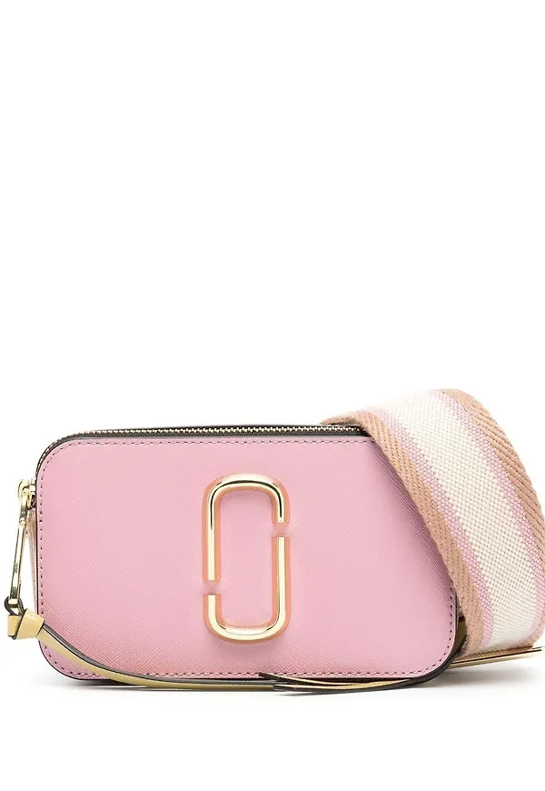 Marc Jacobs axelväska med logotypplakett - Rosa
