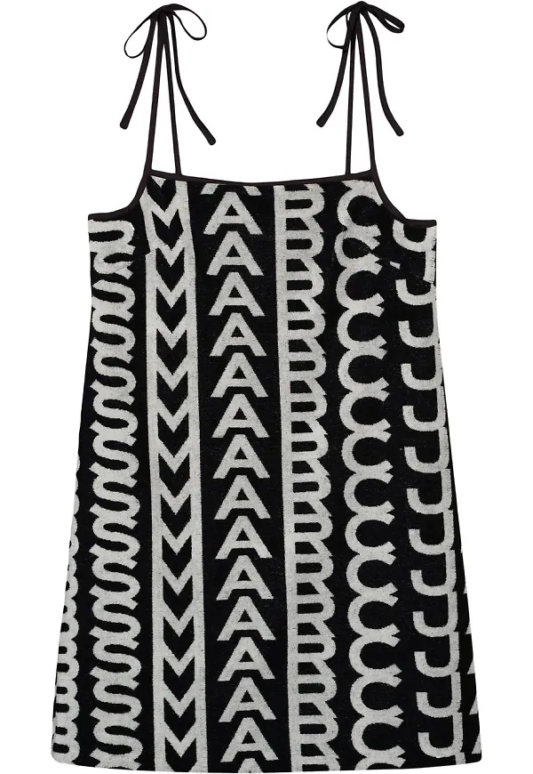 Marc Jacobs förklädesklänning med monogram - Svart