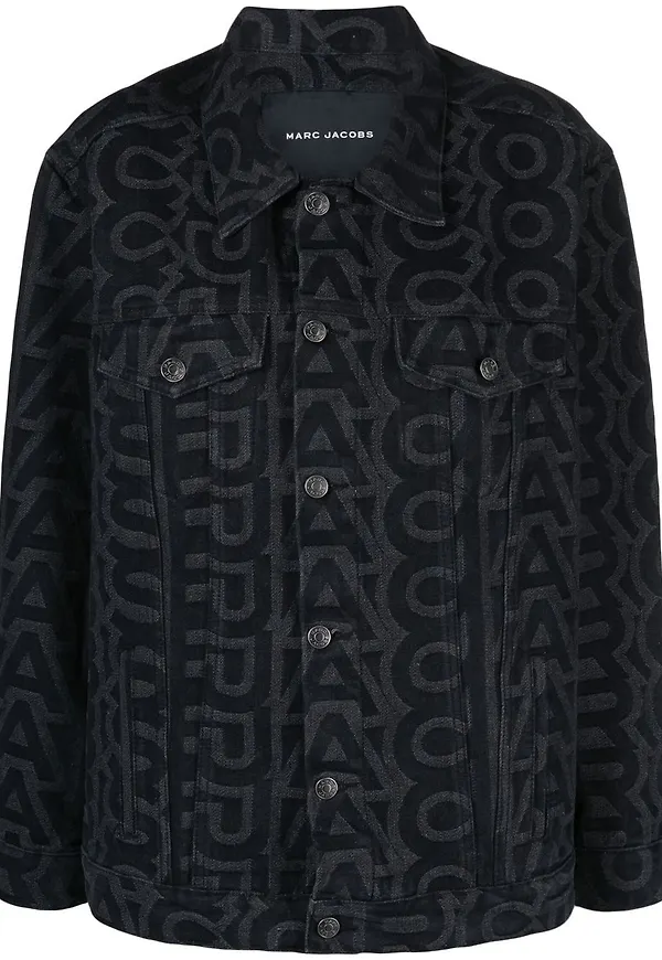 Marc Jacobs jeansjacka med monogram - Svart