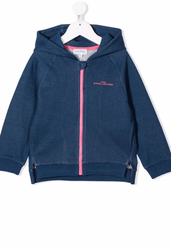 Marc Jacobs Kids hoodie med logotyp - Blå