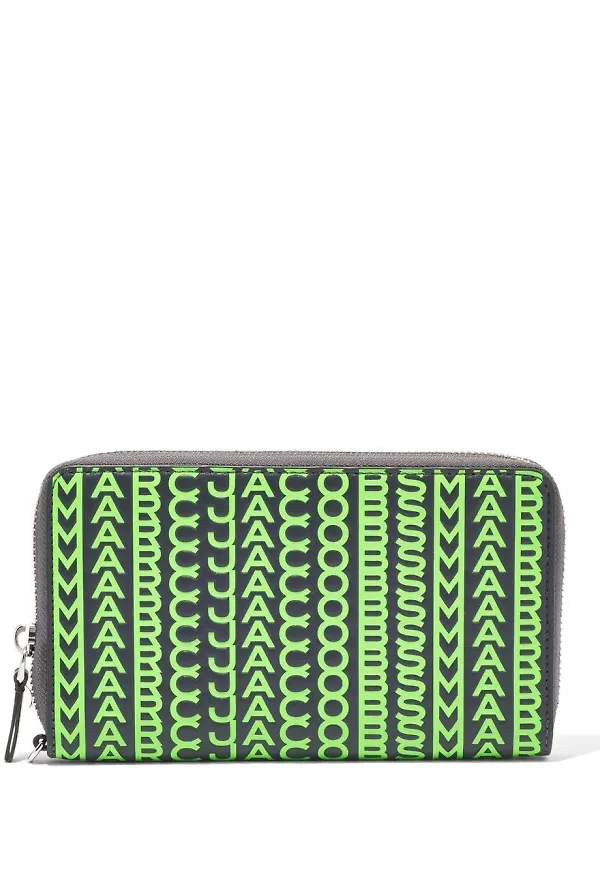 Marc Jacobs kontinentalplånbok med monogram - Grå