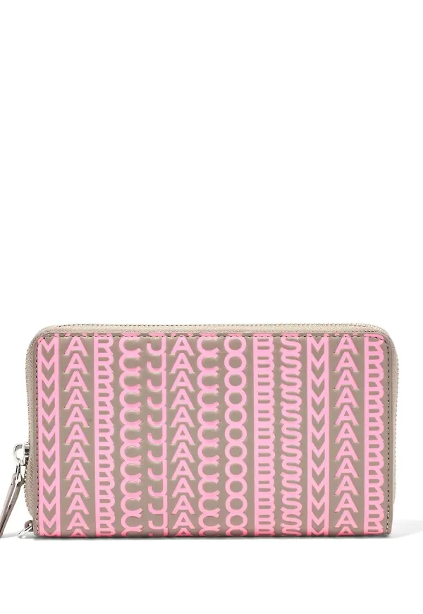 Marc Jacobs kontinentalplånbok med monogram - Rosa