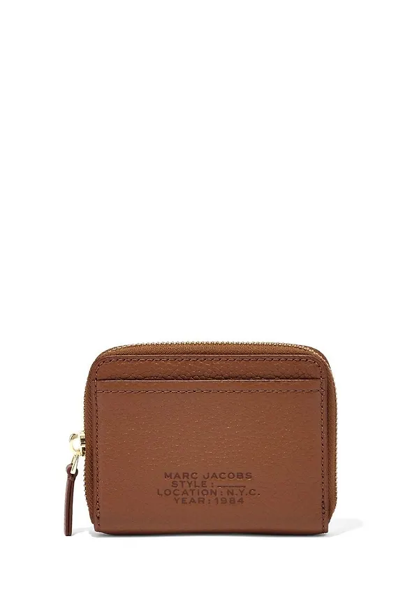 Marc Jacobs läderplånbok med dragkedja - Brun