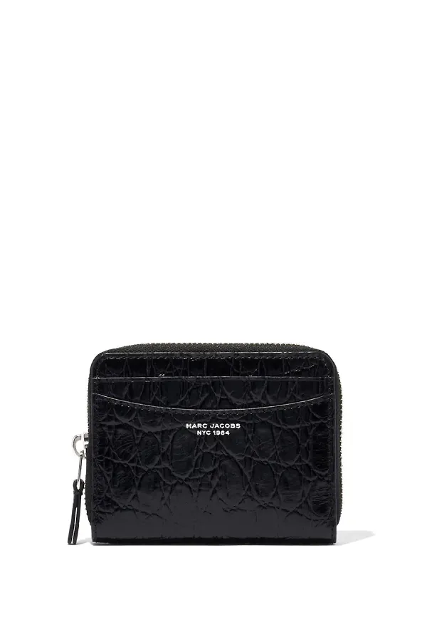 Marc Jacobs läderplånbok med dragkedja - Svart