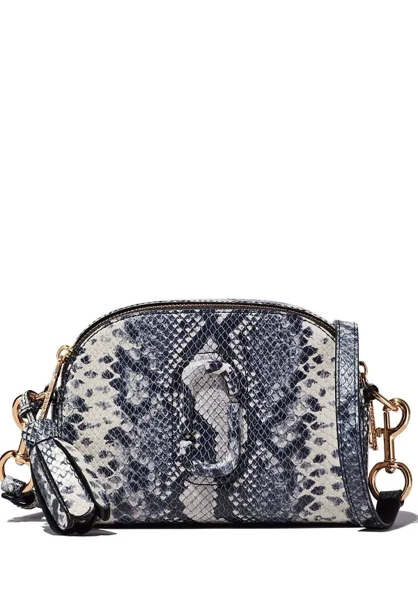Marc Jacobs ormskinnspräglad väska - Blå